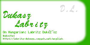 dukasz labritz business card